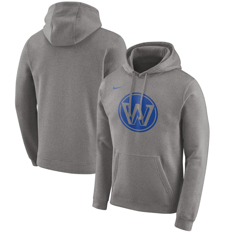 Cheap NBA Golden State Warriors Nike 201920 City Edition Club Pullover Hoodie Heather Gray